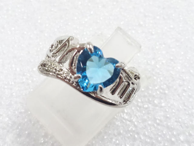 JAPANESE KIMONO / ANTIQUE COLORED STONE RING (SIZE 9)